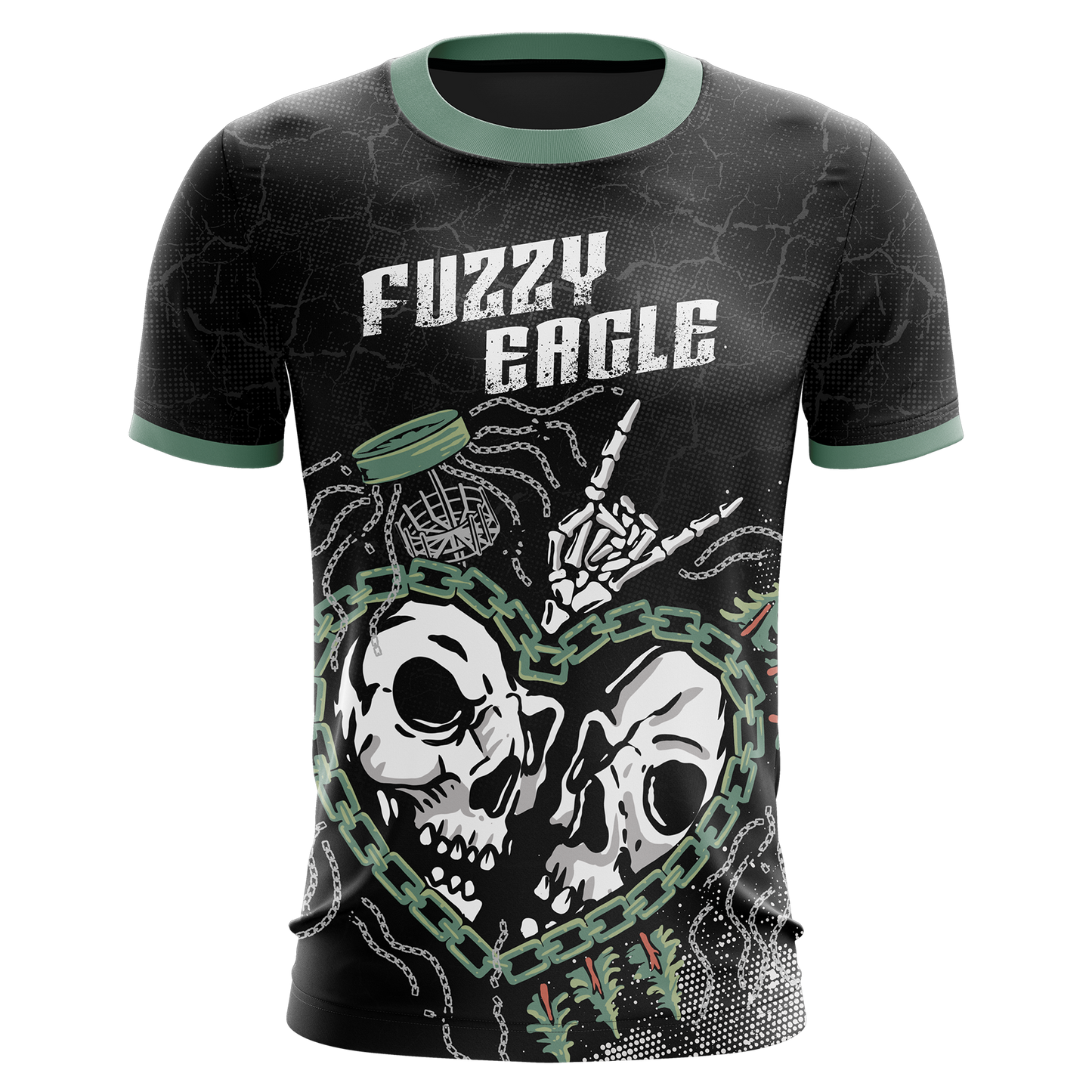 Fuzzy Eagle - Chain Heart Skull