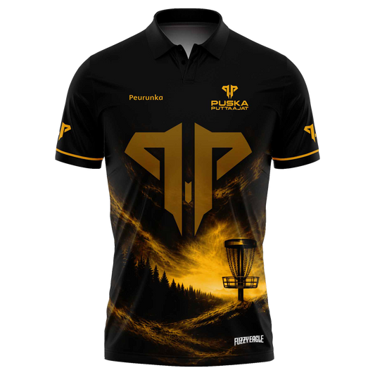 Disc Golf Shirt - Polo Midnight Gold