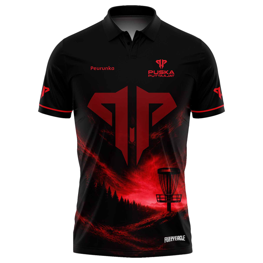 Disc Golf Shirt - Polo Volcanic Red