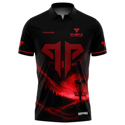 Disc Golf Shirt - Polo Volcanic Red