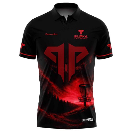 Disc Golf Shirt - Polo Volcanic Red